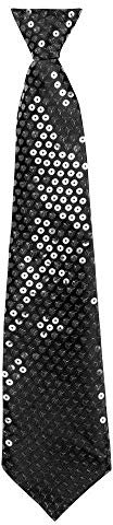 Boland - Krawatte, 1 Stück, Länge 40 cm, mit Gummiband, Spangles, Pailletten, Unifarben, Glamour, Accessoire, Karneval, Mottoparty, Kostüm, Verkleidung, Outfit, Unisex, Halloween, Anzug