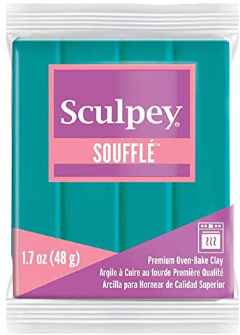 Polyform Sculpey Su 6505 48 g Individual Soufflé Clay Bar, Sea Glass