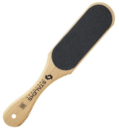 STALEKS Fußfeile aus Holz ABC 10, Professionelle Pediküre-Raspel, Doppelseitig, Verschiedene Körnungen (Typ 1 – 100/180 Grit)