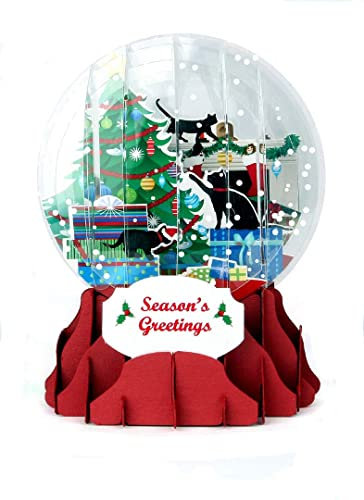 Weihnachten Kätzchen Pop Up Snow Globe