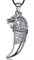 925 Sterlingsilber Drachenkopf Wolfszahn Anhänger Halskette 55,9 cm Freund Geschenk