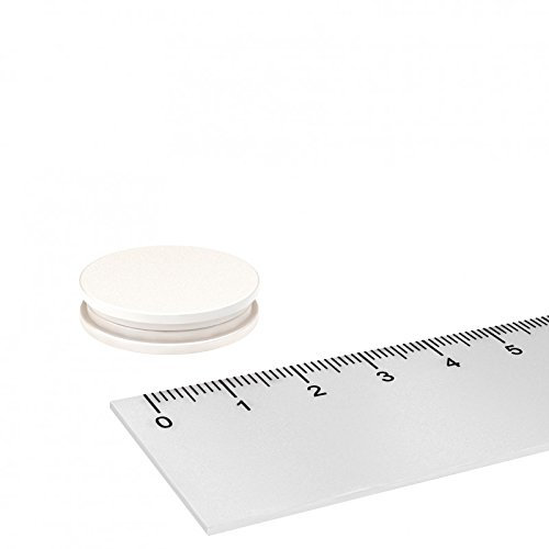 Glasboardmagnet 25x6 mm für die Pinnwand und Glasmagnetboards - Diverse Farben zur Auswahl, Farbe:weiß