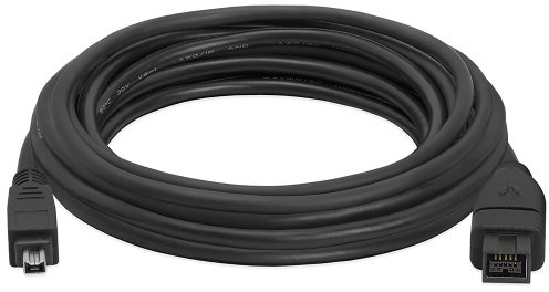 Cmple - 15FT Bilingual FireWire 800/Firewire 400 Cable - IEEE 1394 High Speed Firewire 9 Pin to 4 Pin Cable for MacBook Pro, Computer Laptop PC to JVC Sony Camcorder - 15 Feet Black