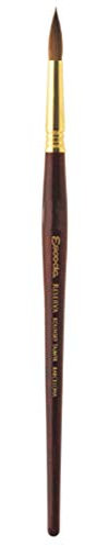 Escoda Reserva 1212 Series Artist Watercolor Short Handle Paint Brush, Pure Kolinsky-Tajmyr, Round, Size 16