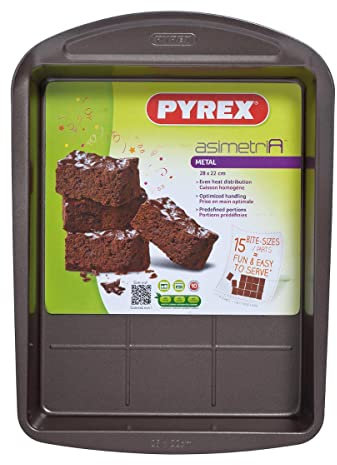 Pyrex - Asimetria - Moule à Brownies en Métal Anti-Adhésif 28x22 cm