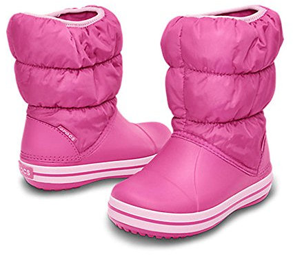 Crocs, Winter Puff Boot K, Stivaletti, Unisex - bambino, Rosa (FUBB), 32/33