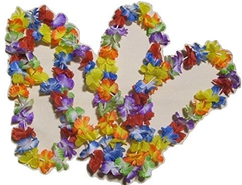 12 Collane Hawaiane Collana Hawaiana Fiori Finti Hawaii Feste festa party Tema