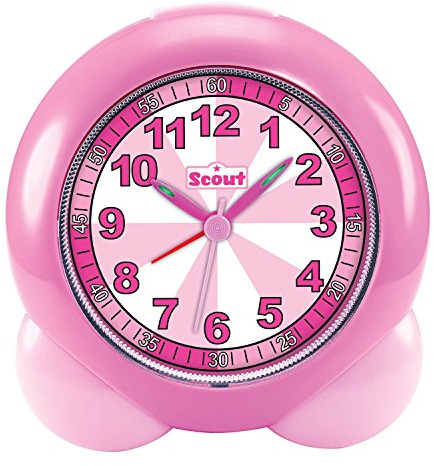 SCOUT Mädchen Wecker Analog Kunststoff rosa 280001061