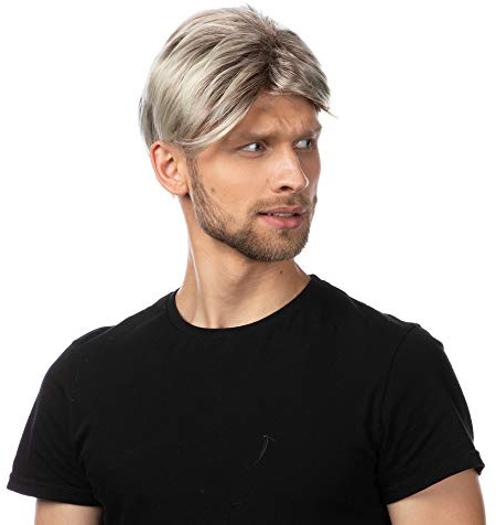 80's Blonde Brown Short Mens Wig Fancy Dress Costume Rod Messy 1980's Disco Wig