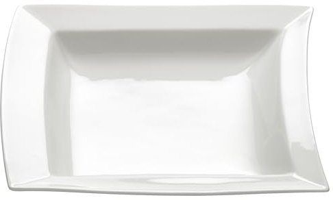 Maxwell & Williams Sway Teller Tief, Suppenteller, Tiefer Teller, Salatteller, Porzellan, Weiß, 24 cm, JX31041