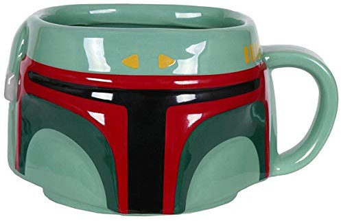 Funko 7799 Star Wars POP Home Boba Fett Mug, Ceramic, Green, 14 x 9.5 x 13.3 cm