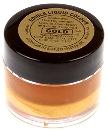 Sugarcraft Sugarflair Edible Liquid Gold Paint 8g