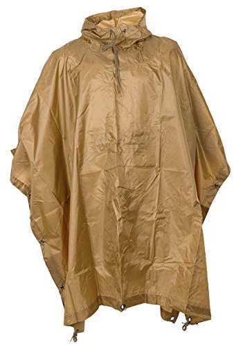 MFH US Poncho Ripstop (DE/NL/SE/PL, Alphanumerisch, Einheitsgröße, Regular, Regular, coyote tan)