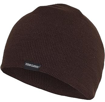 Urban Classics Unisex Strickmütze Basic Beanie, Braun, One Size