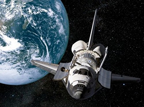 1art1 Der Weltraum Erde Und Space Shuttle, 2-Teilig Fototapete Poster-Tapete 240x180 cm