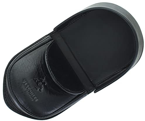 Visconti Collection Monza Porte-Monnaie Cuvette pour Pièces en Cuir de Tannage Vegétal TRY6 Noir
