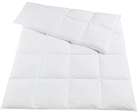 Häussling Home Winter Bettdecke 155x200 cm | Winterdecke, warme Decke, Made in Germany, 90% Daunen, auch für Allergiker geeignet, Bezug 100% Baumwolle,Füllgewicht 840g