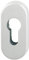 HOPPE 2906691 Innenrosette zu Sicherheitsrosette PZ, oval, Aluminium silber eloxiert