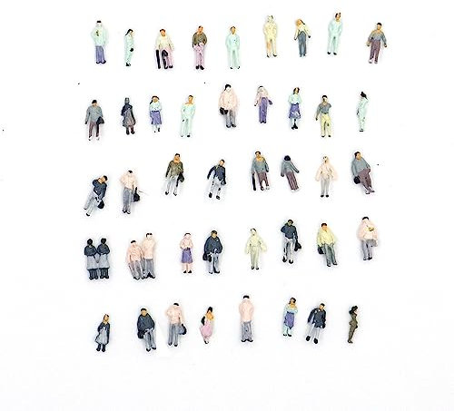 ZIJIA 100pcs 1:150 Scala N Gauge Modello Dipinto Figure per Street Building Train Layout, 0.8cm x 0.4cm