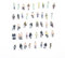 ZIJIA 100pcs 1:150 Scala N Gauge Modello Dipinto Figure per Street Building Train Layout, 0.8cm x 0.4cm