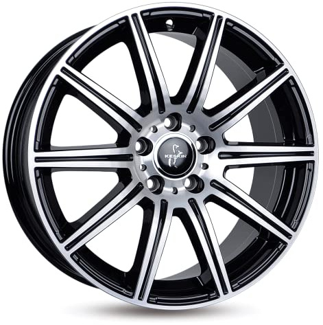 KESKIN KT16 BLACK FRONT POLISH 8x18 ET30 5.00x112.00 Hub Hole 66.60 mm - Alu felgen