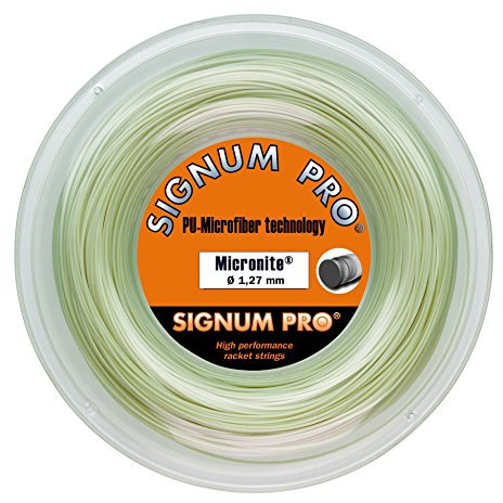 Signum Pro Unisex – Erwachsene Micronite Tennis-Saite, Natur, 1,32 mm x 200 m