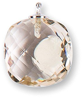 HEIDE HEINZENDORFF Einhängerpaar Quarzglas mit Briolett Schliff, Citrin, 16 x 16 mm