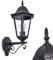 Außenwandleuchte Hongkong, Wandlampe aufwärts in antikem Look, Aluguß, Schwarz matt m. Klarglas-Scheiben, Wandleuchte m. E27-Fassung, Retro/Vintage Außenleuchte für Terrasse u. Hof, ohne Leuchtmittel