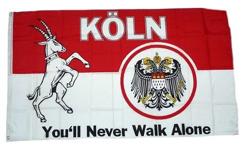 Fahne/Flagge Köln You´ll Never Walk Alone 90 x 150 cm