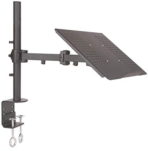 Drall Universal Tischhalterung Halterung für Laptop Notebook Netbook Tablet PC - 10kg belastbar - neigbar schwenkbar höhenverstellbar - Laptophalter Tisch Ständer schwarz Modell: LT10B