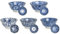 AAF Nommel®, Matcha - Reisschalen 5-er Set Japan Porzellan blau weiss Blumen, Nr. 070