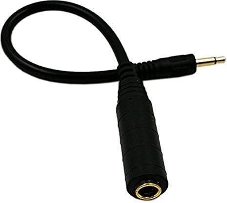 zdyCGTime Câble Audio 6,35mm Femelle à 3,5mm mâle, Adaptateur de câble Audio Mono 1/8-inch mâle à 6,35 mm 1/4-inch Femelle plaqué Or 2 pôles 3,5 mm Mono.(25cm/1 Paquet)