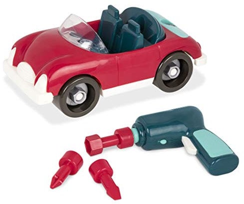 Battat - Voiture Roadster Demontable – Jeu de Construction de Véhicule avec Perceuse Fonctionnelle. – Jouet de Développement pour Enfants de 3 Ans et Plus BT2520Z