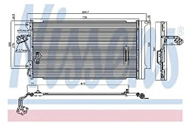 NISSENS 94667 KONDENSATOR KLIMAKÜHLER KLIMAKONDENSATOR mit Trockner