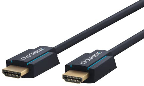 Clicktronic Casual Câble HDMI standard avec Ethernet (câble pour la télévision en Full HD et en 3D) 20 m