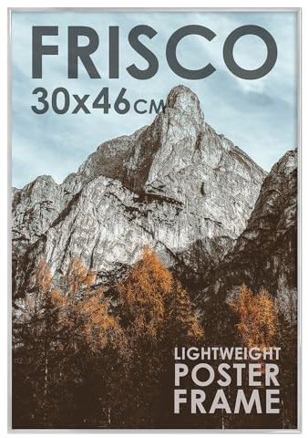 Kenro Frisco Series Silver Photo Frame 18x12” / 30x46cm Wall Hanging with Glass Front – FR3046S