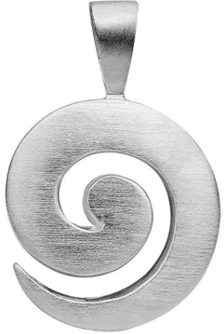Nenalina Spirale Anhänger für Damen Kette oder Halskette seidenmatt in 925 Sterling Silber, 361275-700