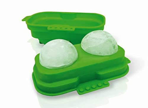 VB VIN BOUQUET Redondos Molde para Hielos de Silicona, Verde, 5 cm