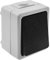 BeMatik - Base de superficie estanca IP54 10A 250V con interruptor conmutador