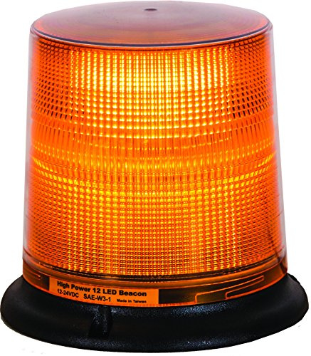Buyers Products SL695A LED Beacon Light, 6.5 x 6.5, 10' On/Off Switch Lead, Permanent & Magnetic Mount, Strobe Lights for Trucks, Emergency Lights for Vehicles