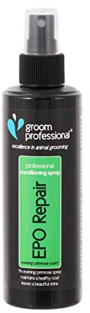 GROOM PROFESSIONAL Evening Primrose Oil Hundespray - Konditionierungsspray für Hunde - Fellpflege-Spray für Hunde - Hilft, Gesundes Fell und Gesunde Haut zu Erhalten - Bedingungen Hundefell, 200ml