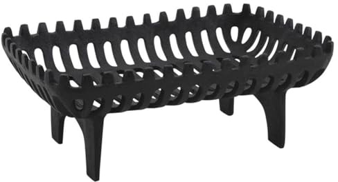 AUBRY GASPARD - Grille Cheminée Fonte 45 cm - Noir - Sur Pieds - 45 x 30 x 18 cm - Robuste Résistante - Idéale Feu Cheminée - Livrée Montée - Accessoire Essentiel Salon
