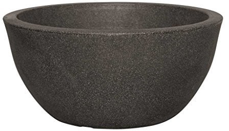 Pflanzschale Rimini rund aus Kunststoff 40cm, Farbe:anthrazit