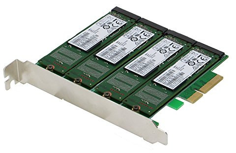 PCIe Quad M2 SSD SATA6G 4Port Raid Adapter Hyoper Duo func.