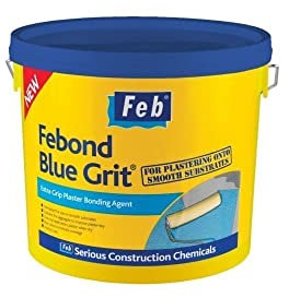Everbuild Feb Febond Blue Grit, Extra Grip Plaster Bonding Agent, 5 Litre