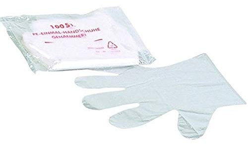 Handschuhe, Einweg-Handschuhe Gastronomie, Handel, Obst, Küche, Kosmetik Paraffinbad, PE, Einmal, Einheitsgröße, 5 Packungen