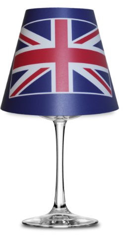 Fanartikel Fußball WM 2014 Brasilien Lampenschirm Glas (Weinglas) Teelicht #1085 (England UK)