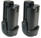 Trade-Shop Lot de 2 batteries Li-Ion 12 V / 2000 mAh remplace Ryobi BSPL1213 BSPL 1213 pour Ryobi RCD1201 RCD 1201 RCD12011L RCD12012L R12DD-L13S R12DD-LL13S R-12-DD
