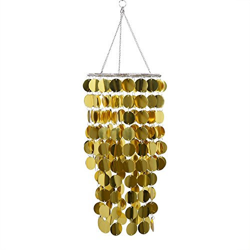 FlavorThings Goldfarbener Kronleuchter zum Aufhängen, tolle Idee für Hochzeitskronleuchter, Tafelaufsätze, Dekorationen und jede Veranstaltung, Party-Dekoration (Gold)