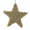 Florissima Sale! 32x beperlte Sterne Anhänger D7cm Champagner Glitzer Creme Weihnachtsschmuck Weihnachtsdeko Hänger Weihnachten Dekoration Advent Christbaumschmuck